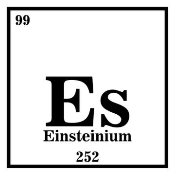 Einsteinium Periodic Table of the Elements Vector illustration eps 10 스톡 일러스트