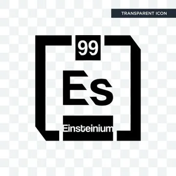 Einsteinium vector icon isolated on transparent background, einsteinium logo  Stock Illustration