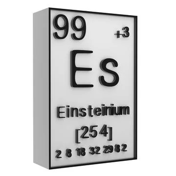 Einsteinium,Phosphorus on the periodic table of the elements on white black.. Foto stock