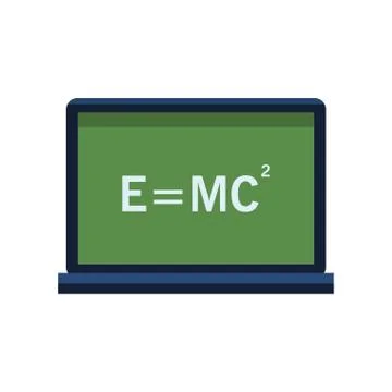 Einstein's formula icon Stock Illustration