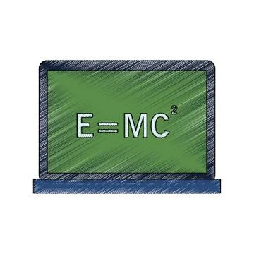 Einstein's formula icon Stock Illustration