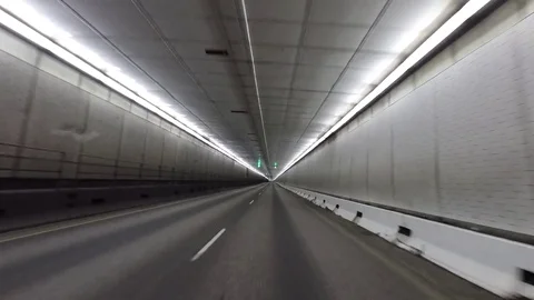 Eisenhower Tunnel driving inside Colorad... | Stock Video | Pond5