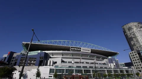 Eithad Stadium / Telstra Dome Angled Shot Wide 01 Video stock 3569168