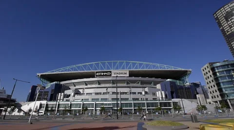 Eithad Stadium / Telstra Dome Profile Shot Wide 01 Video stock 3552748