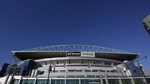 Eithad Stadium / Telstra Dome Profile Closeup 01 Video stock 3577578