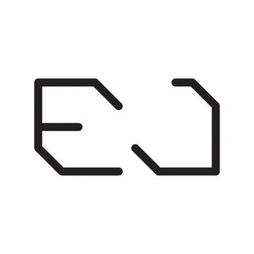 Ej initial letter vector logo icon Illustrazione stock