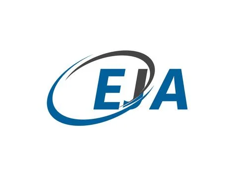 EJA letter creative modern elegant swoosh logo design Ilustración de archivo