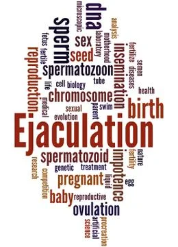 Ejaculation, word cloud concept Stock Illustration