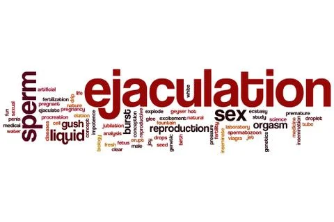 Ejaculation word cloud Stock Illustration