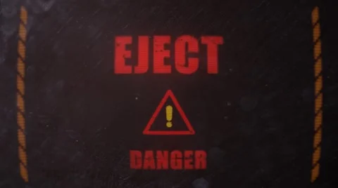 Eject Alert Signal on an Old Dirty Screen Stock Footage 55374936