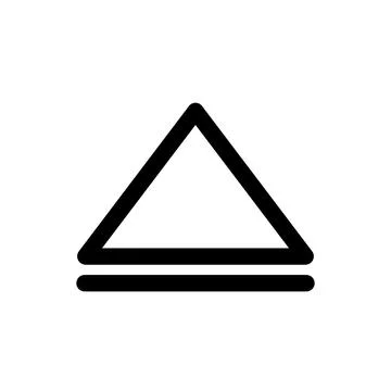 Eject button icon for media player interface and digital device control Stock Illustration