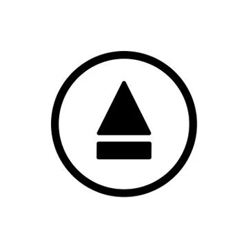 Eject button icon. outline solid eject button vector icon. on white background. Stockillustratie