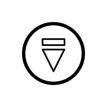 Eject button icon. simple outline eject button vector icon. on white background. Stock Illustration