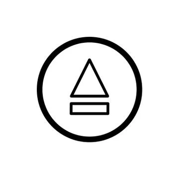 Eject button icon. simple outline eject button vector icon. on white background. Stock Illustration