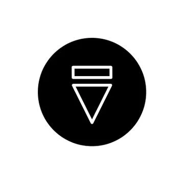 Eject button icon. simple solid eject button vector icon. on white background. Illustrazione stock