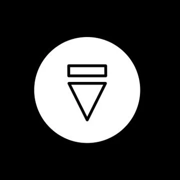 Eject button icon. simple solid eject button vector icon. on black background. 스톡 일러스트