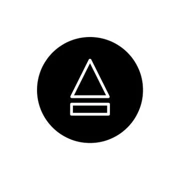 Eject button icon. simple solid eject button vector icon. on white background. イラスト素材