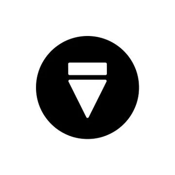 Eject button icon. simple solid eject button vector icon. on white background. Illustrazione stock