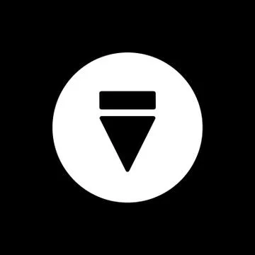 Eject button icon. simple solid eject button vector icon. on black background. イラスト素材