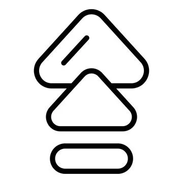 Eject button showing upward arrows and horizontal line Stock Illustration
