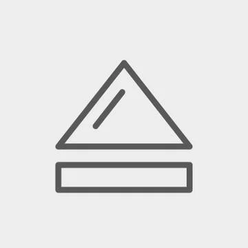 Eject button thin line icon Stock Illustration