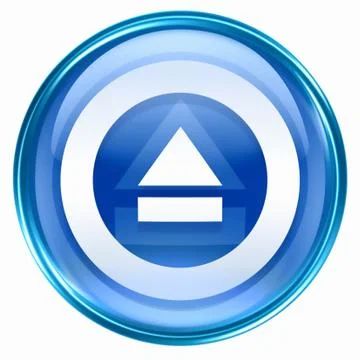 Eject icon blue, isolated on white background. 스톡 일러스트