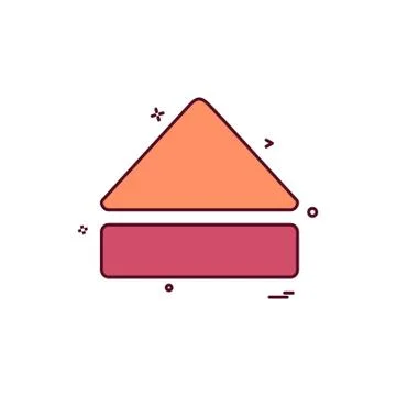 Eject icon design vector Stock Illustration