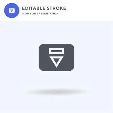 Eject icon vector, filled flat sign, solid pictogram isolated on white, logo Stock Illustration