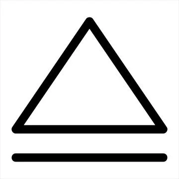 Eject line icon vector illustration isolated on white background Stock Illustration