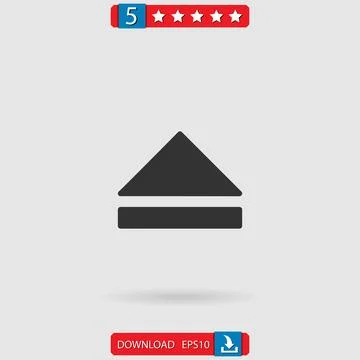 Eject vector icon Stock Illustration