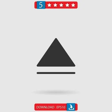 Eject vector icon Stock Illustration