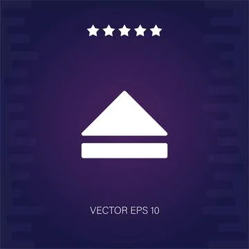 Eject vector icon Stock Illustration