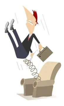 Ejected businessman Stock Illustration
