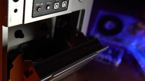 Ejecting and changing audio cassette tape close up Video stock 335720150