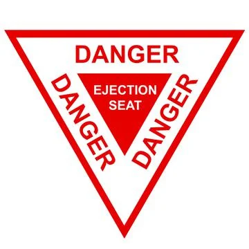 Ejection seat warning sign Stock Illustration