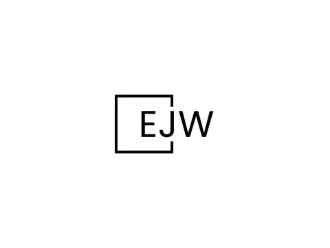 EJW letter initial logo design vector illustration Ilustración de archivo