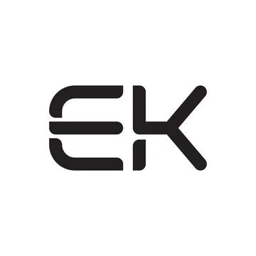 Ek initial letter vector logo icon Stock Illustration