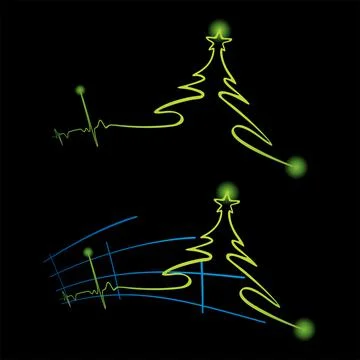 EKG of christmas Stock Illustration