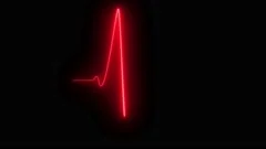 Neon Heartbeat on Black Isolated Background Stock Video - Video of beat,  monitor: 180104501