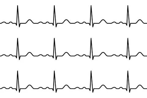 Ekg lines. Heartbeat. Seamless pattern. Illustrazione stock