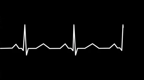EKG Wave Pattern And Heartbeat Sound Stock Footage