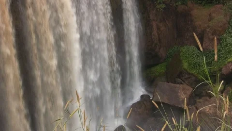 Ekom waterfall in Cameroon Stock Footage 89363214