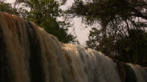 Ekom waterfall in Cameroon Stock Footage 89363283