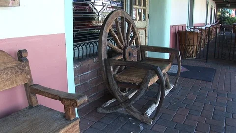 El Adobe Restaurant chair Stock Footage 89734702