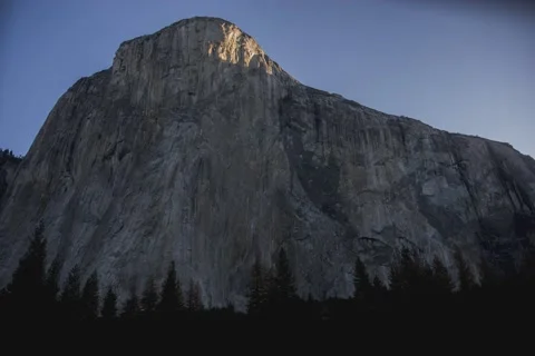 El Cap Dawn Wall 4K Stock Footage 64274124