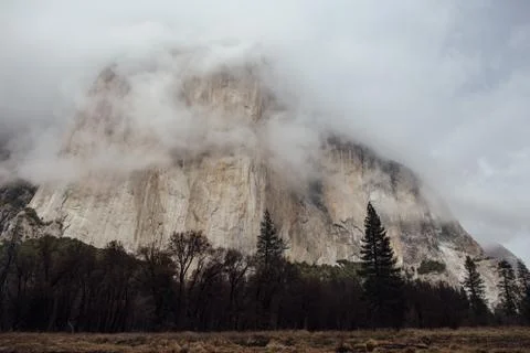 El Capitan in Clouds Stock Photos