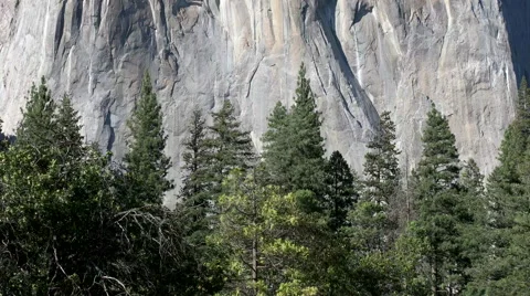 El Capitan Panning up Stock Footage 58067550