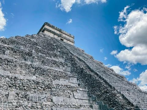 El Castillo or Temple of Kukulkan pyramid, Chichen Itza, Yucatan, Mexico Foto stock