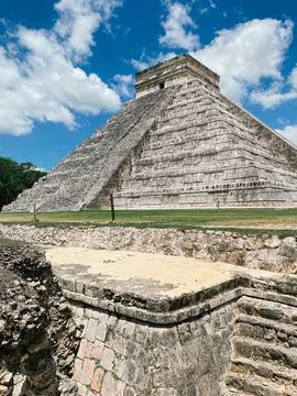 El Castillo or Temple of Kukulkan pyramid, Chichen Itza, Yucatan, Mexico Foto stock