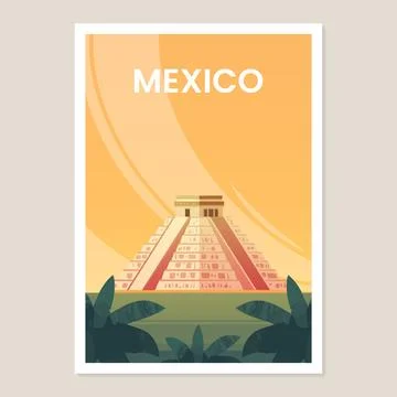 El Castilloof Chichen Itza, mayan pyramid Stock Illustration